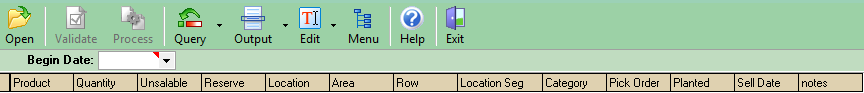 import beginning inventory