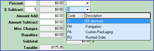 Add-on Charges