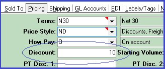 Customer Default Discount